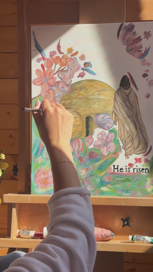 “He is risen” original painting